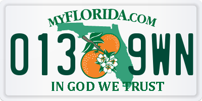 FL license plate 0139WN