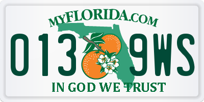 FL license plate 0139WS