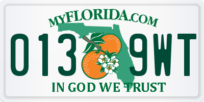 FL license plate 0139WT