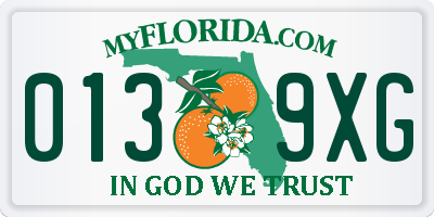 FL license plate 0139XG
