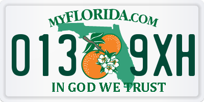 FL license plate 0139XH