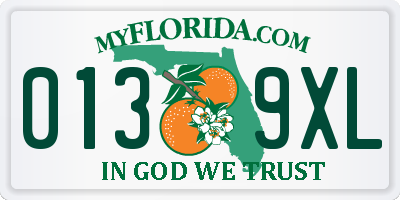 FL license plate 0139XL