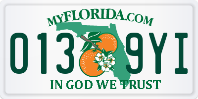 FL license plate 0139YI