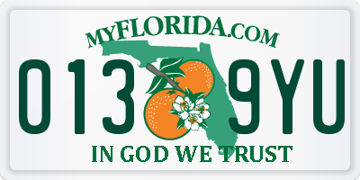 FL license plate 0139YU