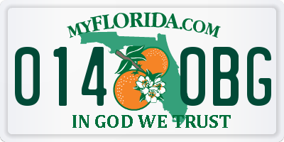 FL license plate 0140BG