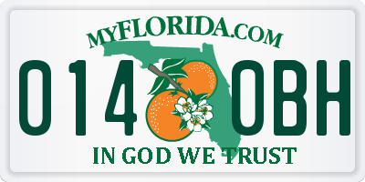 FL license plate 0140BH