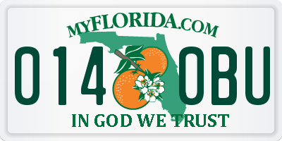 FL license plate 0140BU