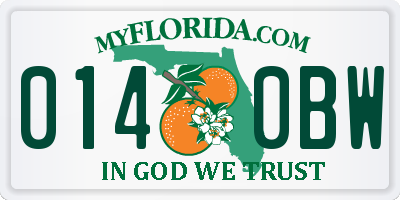FL license plate 0140BW