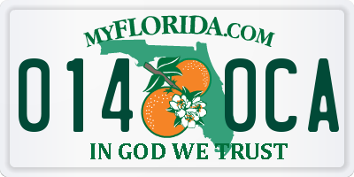 FL license plate 0140CA