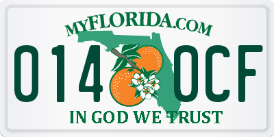 FL license plate 0140CF