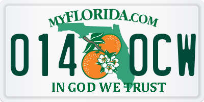 FL license plate 0140CW