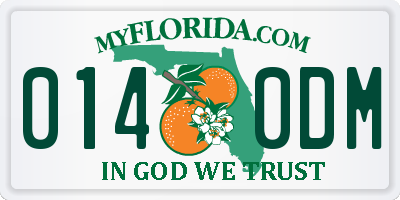 FL license plate 0140DM
