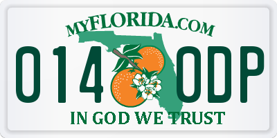 FL license plate 0140DP