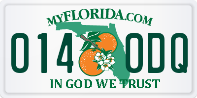 FL license plate 0140DQ