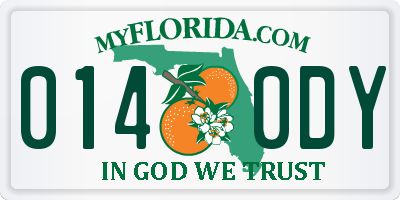 FL license plate 0140DY