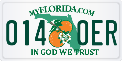 FL license plate 0140ER
