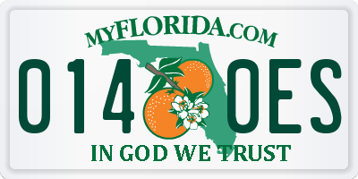 FL license plate 0140ES
