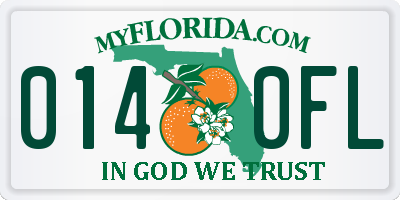 FL license plate 0140FL