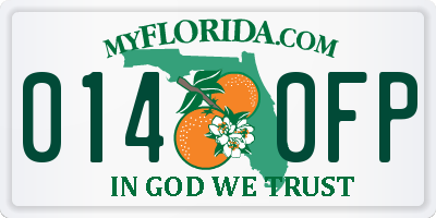 FL license plate 0140FP