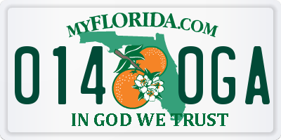 FL license plate 0140GA