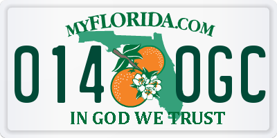 FL license plate 0140GC