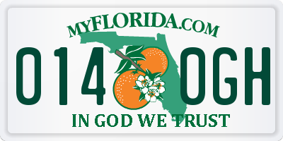 FL license plate 0140GH