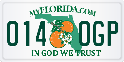 FL license plate 0140GP
