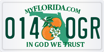FL license plate 0140GR