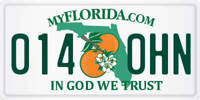 FL license plate 0140HN