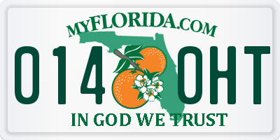 FL license plate 0140HT