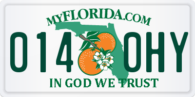 FL license plate 0140HY