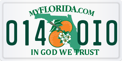 FL license plate 0140IO