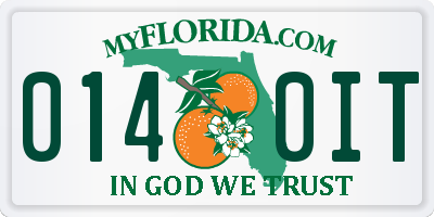 FL license plate 0140IT