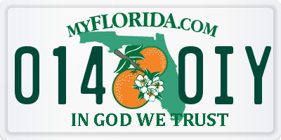 FL license plate 0140IY