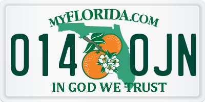 FL license plate 0140JN