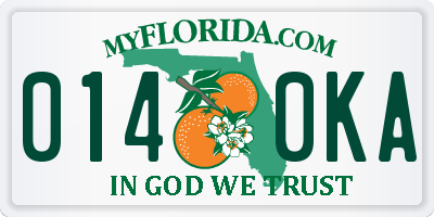 FL license plate 0140KA