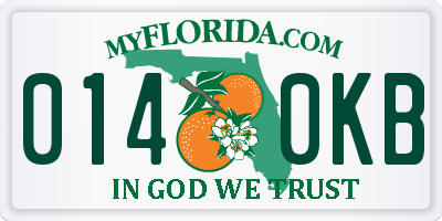 FL license plate 0140KB