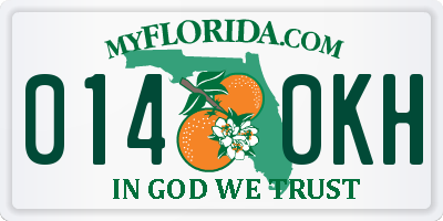 FL license plate 0140KH