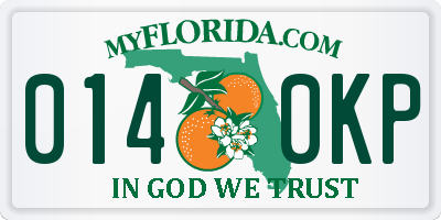 FL license plate 0140KP