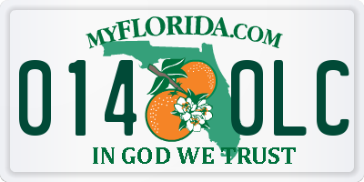 FL license plate 0140LC