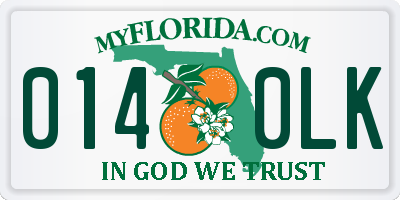 FL license plate 0140LK