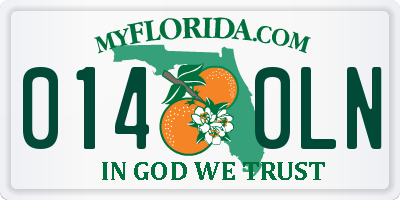 FL license plate 0140LN