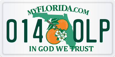 FL license plate 0140LP