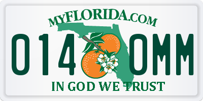 FL license plate 0140MM