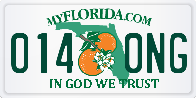 FL license plate 0140NG