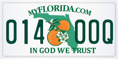 FL license plate 0140OQ