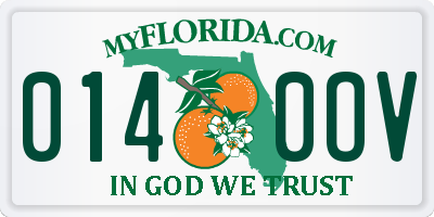 FL license plate 0140OV