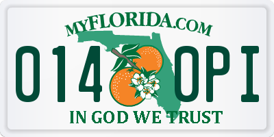 FL license plate 0140PI