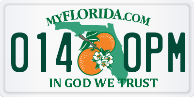 FL license plate 0140PM