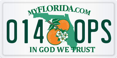 FL license plate 0140PS